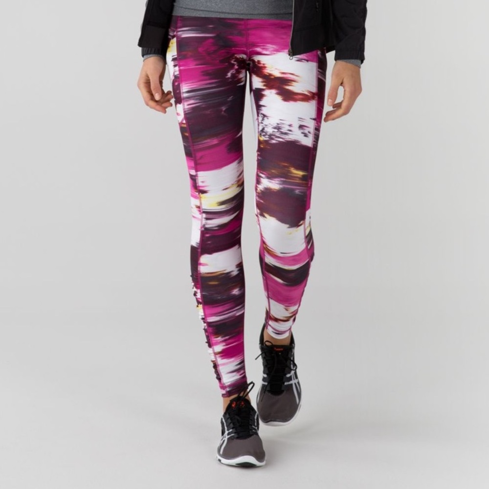 Lululemon Speed Tight Pink Multi Leggings - size 4